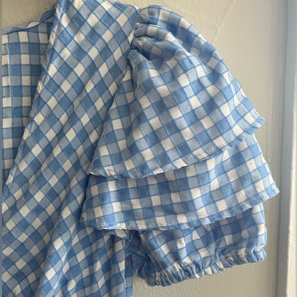 Betsy Johnson Blue Gingham Maxi Dress NWT - Picture 6 of 9